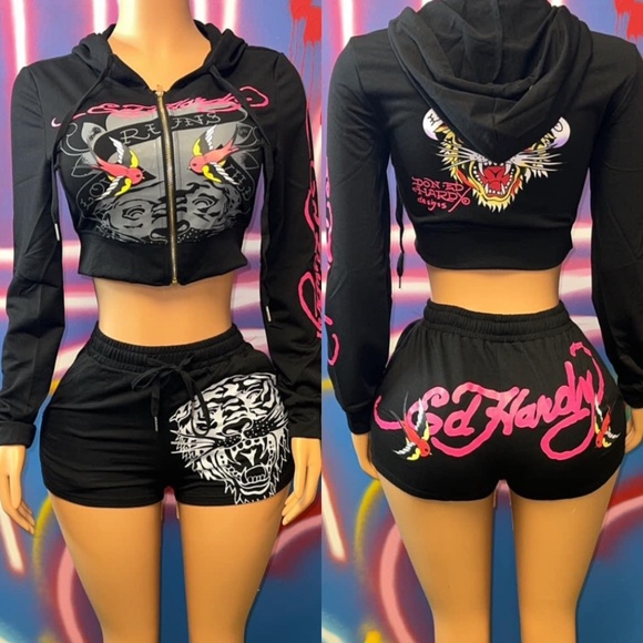 BLUE ED HARDY SET - Picture 1 of 1